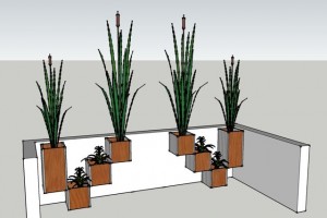 Planters for a modern deck